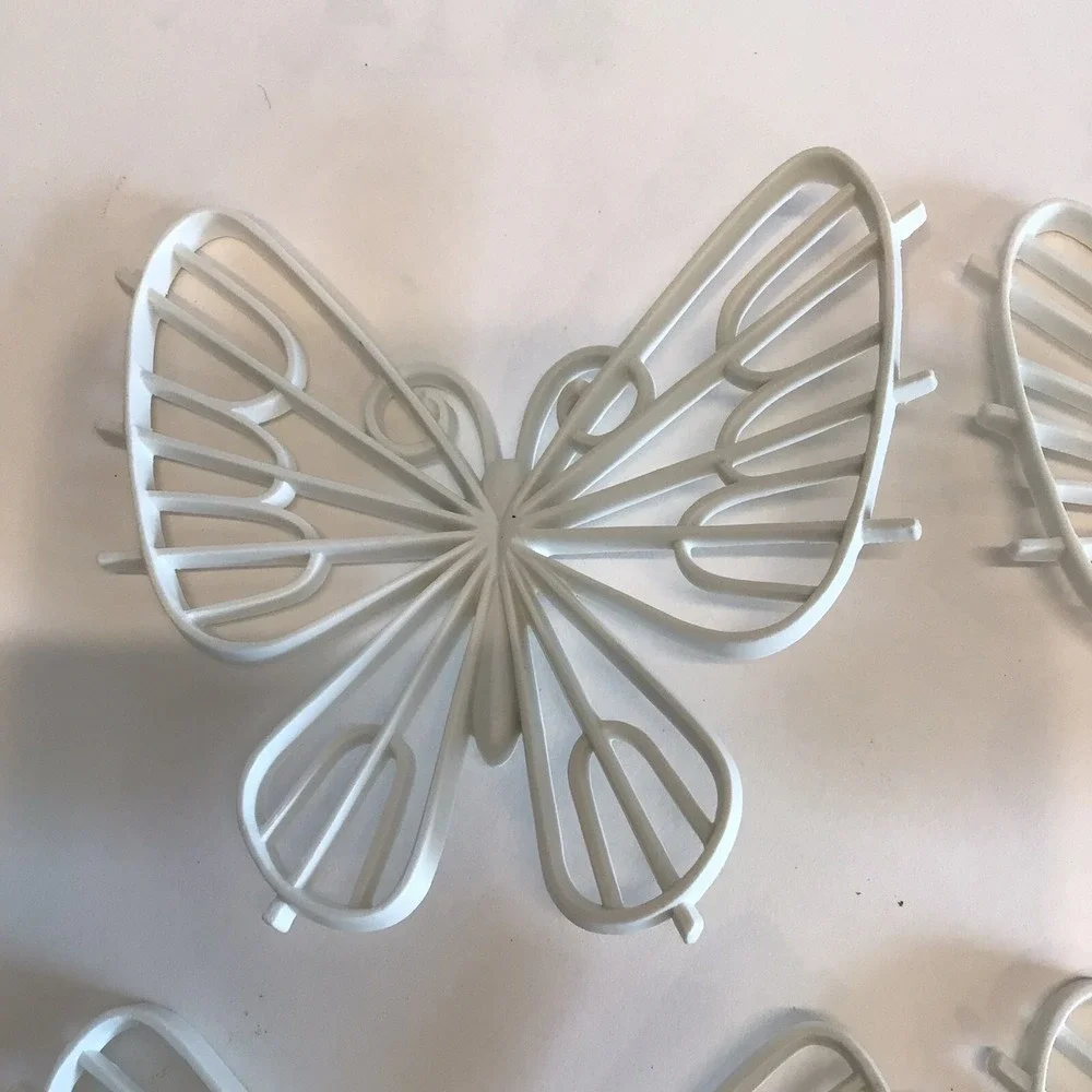 Vintage Burwood Wall Plaque Butterflies #2093 Home Decor 1970s Retro Cottage